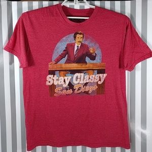 Anchorman Ron Burgundy Classy San Diego T-Shirt L